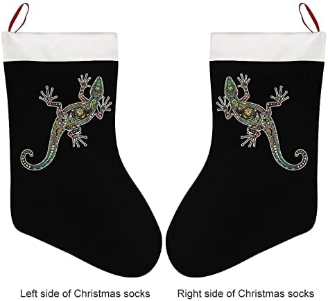 Psicodélico Lizard Christmas Meking Short Plush Natal meias penduradas ornamentos para a decoração