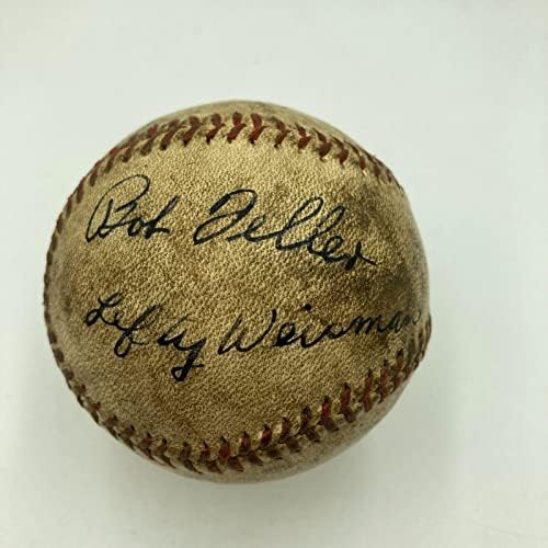 Extremamente raro Max Lefty Weisman 1940 Baseball Cleveland Indians PSA - Bolalls autografados