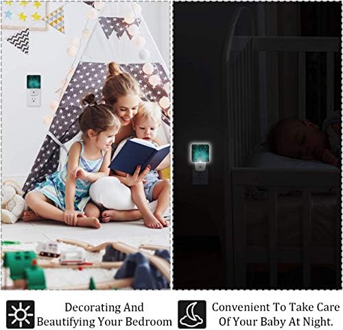 LED Night Light Stars Print Lamp com entardecer Smart Sensor to Dawn, plug-in de 0,5w, para corredor, quarto, quarto