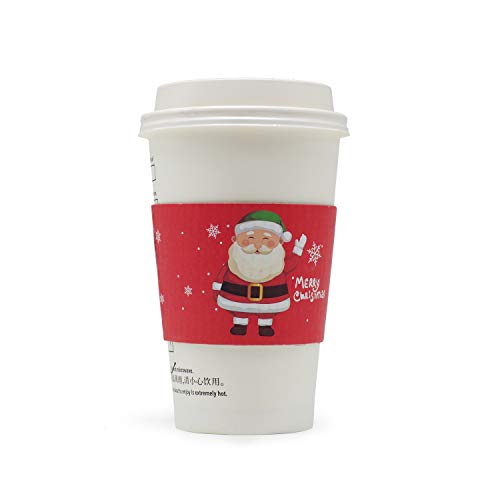 Bravo Sport 25pcs Christmas Coffee Cup Sleeves Kea de chá de chá, por 12 oz de 16 oz de bebidas