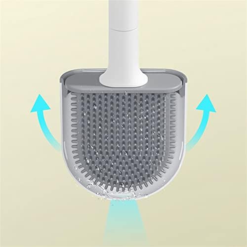 Limpador de vaso sanitário Brush de silicone e suporte de suporte para o banheiro Base de vazamento à