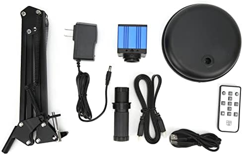 Câmera de microscópio de vídeo USB, USB 51MP 1080P 2K 120X Zoom Lens Microscope Câmera com suporte ajustável,
