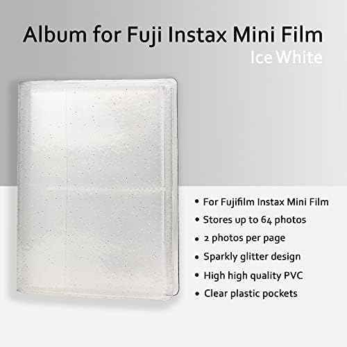 Fujifilm Instax Mini 11 Câmera instantânea - Gelo Branco + 2x Fujifilm Instax Mini Twin Pack Film Instant + Case