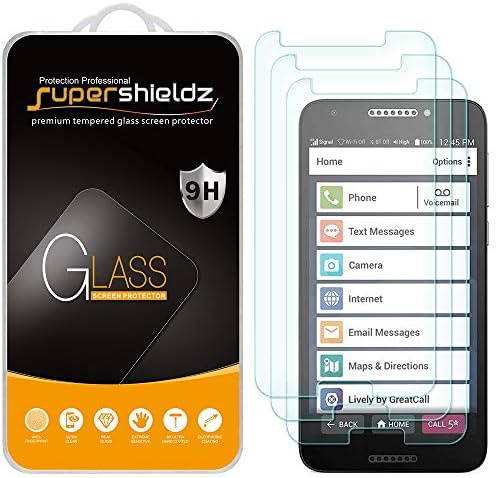 Supershieldz projetado para Jitterbug Smart2 Protetor de tela de vidro temperado, anti -scratch, bolhas sem bolhas