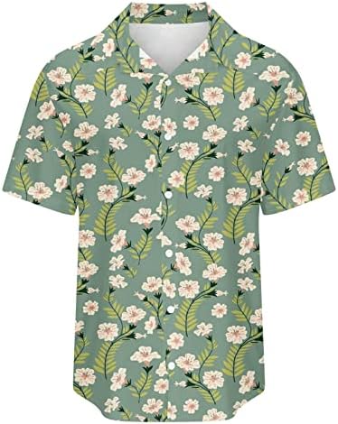 Camisa havaiana de botão para baixo para mulheres colarinhas casuais tampos de verão lapela v pesco