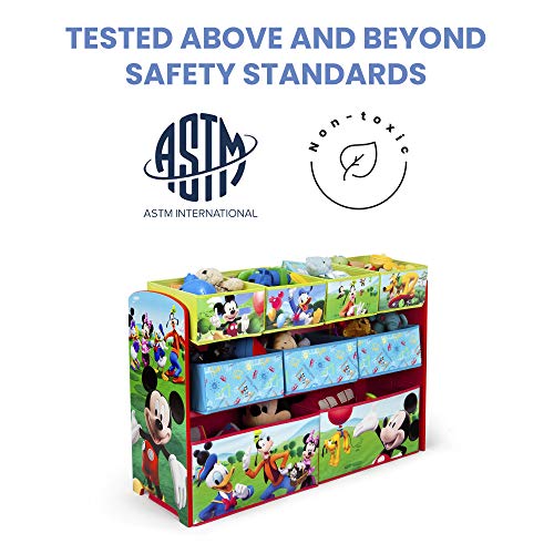 Delta Children Deluxe Organizador de armazenamento de brinquedos de 9 lixes