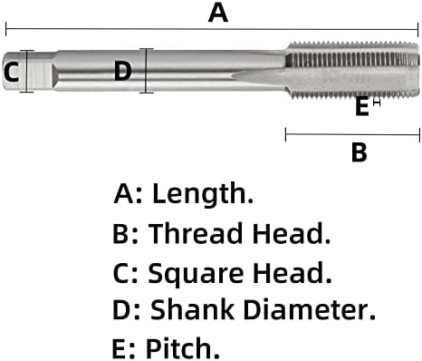 ACETEEL METRIC LINHA TAP M46 X 1.5, Máquina HSS Tap Mão direita M46X1.5mm