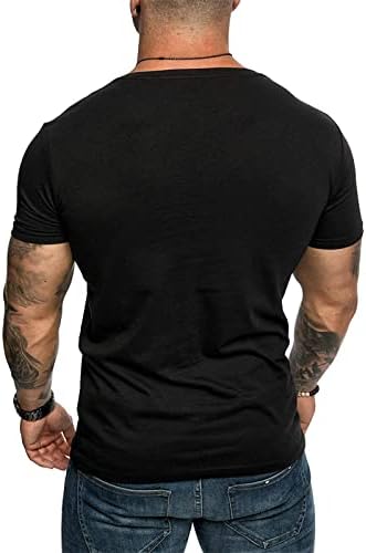 Camisas de treino para homens de manga curta atlética v pesco