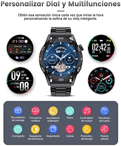 Lige Smart Watch for Men, Relógio Sport de 1,32 '' HD com mais de 100 modos/chamado/texto Bluetooth,