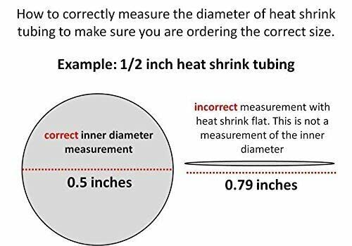 Tubo de encolhimento de calor - 2: 1 Proporção LOTE DE TUBO ENVIELHANTE 1/16 polegada 25 pés de corte de calor