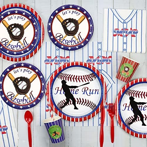 Baseball Party Supplies Sports Tabelware Party Pack para festa de aniversário com tema de beisebol,