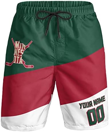 Presentes de shorts masculinos de hóquei personalizados para homens fãs de jovens da cidade casual shorts