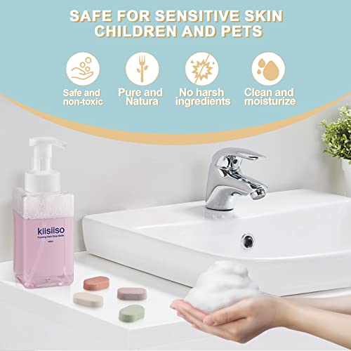 Sabão de mão de espuma Kiisiiso -1 Dispensador de lavagem com mão recarregável+10 comprimidos RELEFICAR,
