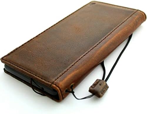 Caso de couro real genuíno para o Google Pixel 6A livro de Id Handmade Id Walk Wallet vintage Retro