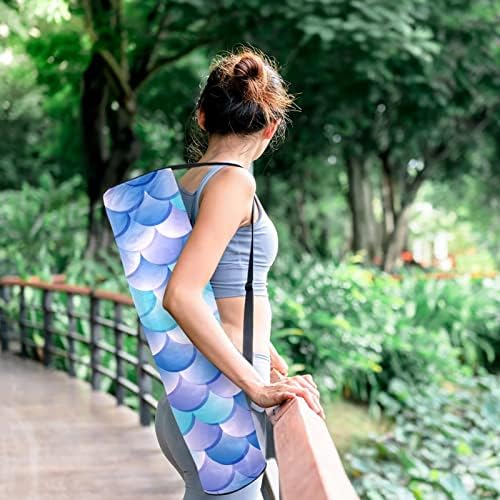 Mermaid Scale Pattern Yoga Mat Carrier Bag com alça de ombro de ioga bolsa de ginástica bolsa de praia