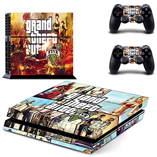 Para PS4 Slim - Game Grand GTA Roubo e Auto PS4 ou PS5 Skin Skin para PlayStation 4 ou 5 Console e Controladores