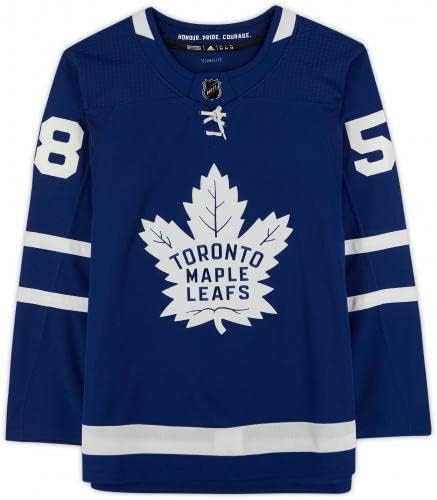 Michael Bunting Toronto Maple Leafs Autographed Blue Adidas Jersey Authentic - Jerseys autografados