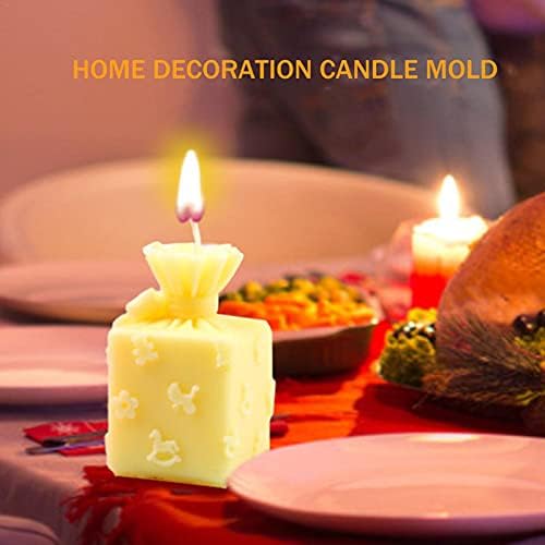 2PCS Caixa de presente Silicone Candle Moldes de sabão molde o molde de chocolate de chocolate com