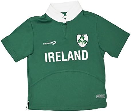 Lansdowne Green Irlanda Shamrock Crest Performance Desempenho de manga curta Camisa de rugby