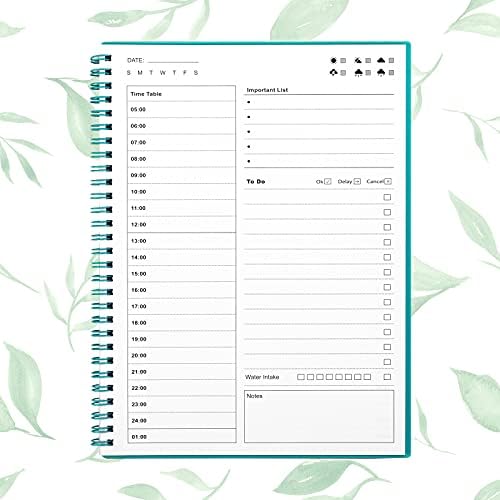 Planejador Daily do Cheneneyboo Planejador sem data e horário 150 páginas, para fazer notebooks, manual