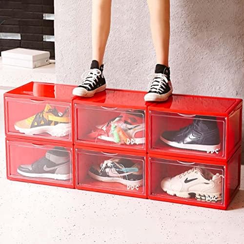 Caixas de sapatos GFYWZZ, caixa de armazenamento empilhável de acrílico, tênis de plástico à prova de