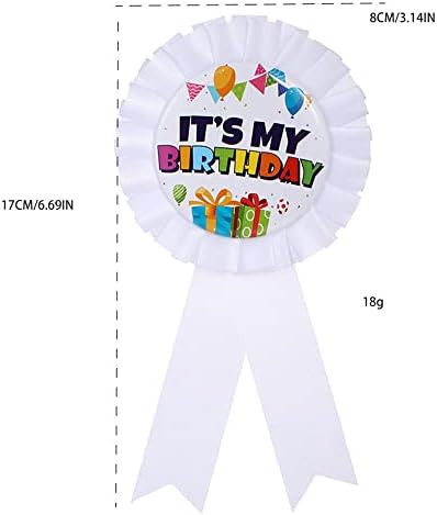 É minha fita de aniversário, fita de queen de aniversário, tecido de cetim feliz aniversário pino