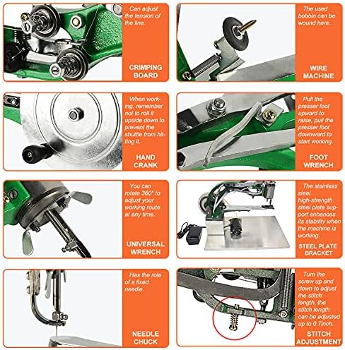 Máquina de costura de sapateiro de colirdPeas 2021 110V 250W Motor com base de aço inoxidável.