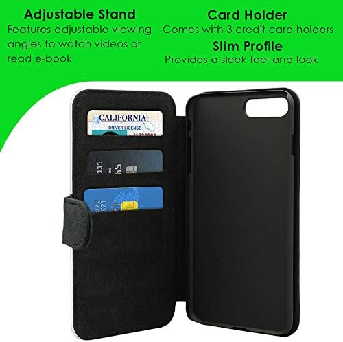 Innosub 5x sublimação em branco Casos de flip de carteira compatíveis com Apple iPhone 8 Plus - com