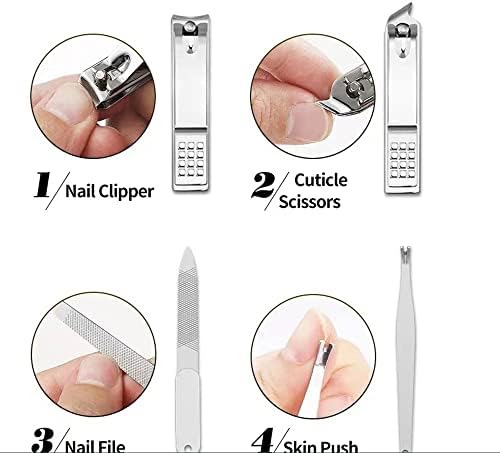 BKDFD Manicura Accesorios Clipper Pedicure Tools 23P Conjuntos de manicure completos Kit de