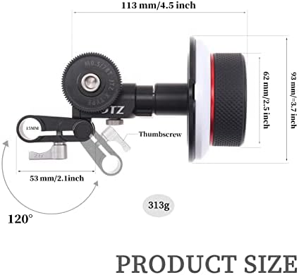 JTZ DP30 Single-15mm-Rod Cine Lens Siga a alavanca do foco do extrator para cinema cinema de cinema DSLR Câmera