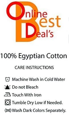 Algodão egípcio do Online Bestdeal, lençóis sólidos brancos, conjunto de 4 peças, 600 fios contagem de algodão