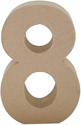 Papier Mache Symbol , 4 in, Brown