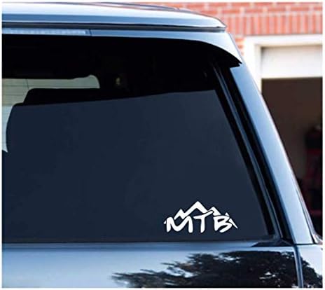 HSC Design Car Custom Decals para MTB Downhill Mountain Bike para carro, caminhão, engraçado, copo, janela, motocicleta, capacete, pára -choques, decalque para laptop, telefone, decoração doméstica / 2 em x 5 in / branco