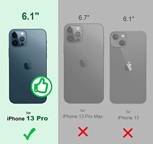 Silverback projetado para iPhone 13 Pro Case Clear com anel Kickstand, Caixa de telefone de choque