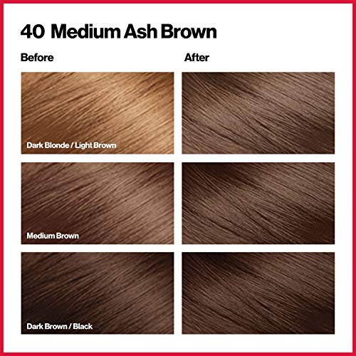Cor de cabelo permanente por Revlon, tintura de cabelo permanente, Colorsilk com cobertura cinza,