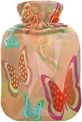 Geometria de borboleta colorida de oarencol Bolsa de água quente com cobertura para compressão quente e