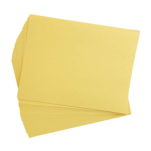 Cortogations Construction Paper, amarelo, 12 polegadas x 18 polegadas, 50 folhas, papel de construção de pesos