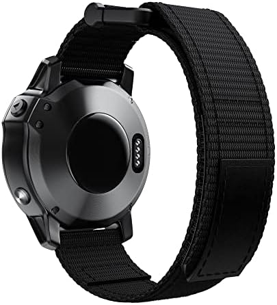 Puryn 26 22mm Nylon Watchband tiras para Garmin Fenix ​​7 7x 6x Pro 5x relógio EasyFit Wrist Band
