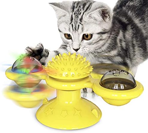 GBSYU Interactive Windmill Toys com catnip: brinquedos de gatos para gatos internos Toys engraçados de gatinho