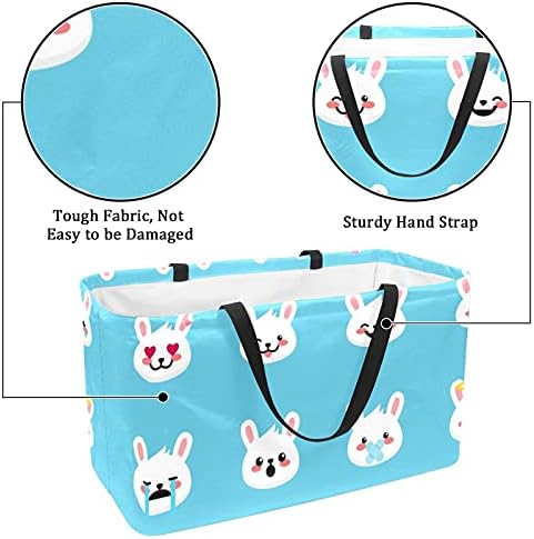 Lorvies Cute Pug Dog in Shirt Pocket Illustration Storage Bin Basket - grande retângulo para roupas, brinquedos,