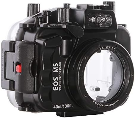 Ruili 130ft 40m Subaquático Casos de câmera à prova d'água para câmera Canon EOS M5 com lente de 11-22mm