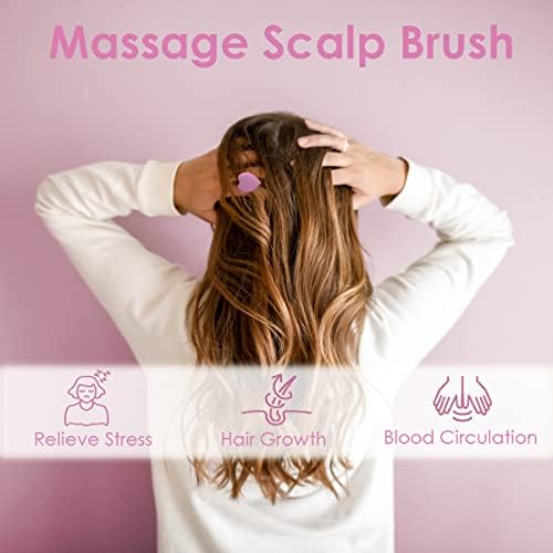 Uddiee Scalp Massager Shampoo Brush Silicone Scalp Scorbber Hair Massager Brush para crescimento do crescimento