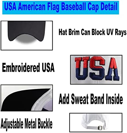 Fxbwhtey sinalizador americano tampas de beisebol para homens mulheres, USA Trucker Hats, chapéu de malha