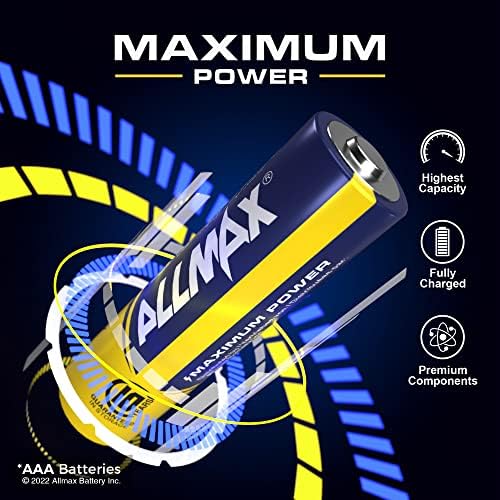 AllMax AAA Máximo de potência Alcalina triplica as baterias-Ultra-durading, prateleira de 10 anos, design à prova