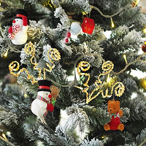 llxieym 8 peças lantejche curly pick ornament árvore de natal decoração de árvore de Natal sprays