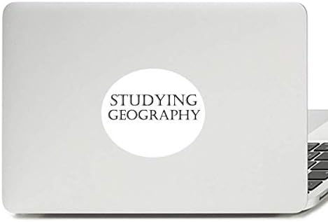 Phrase curta Estudando Geografia Vinil emblema de laptop gráfico adesivo Decalque de notebook