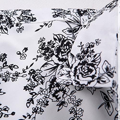 Blusa tops para mangas compridas masculinas de tamanho floral de tamanho floral