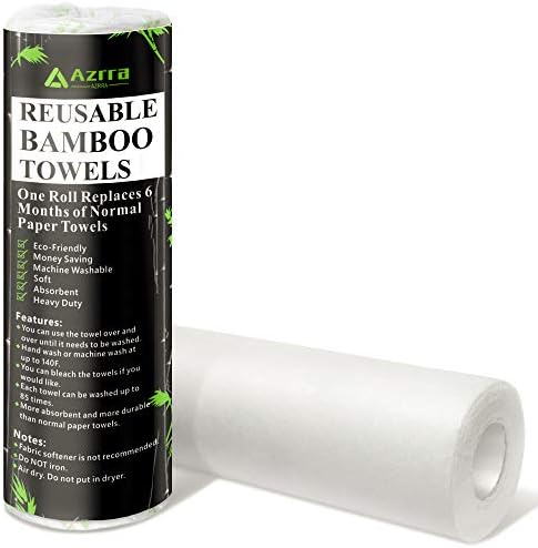 Toalhas de papel reutilizáveis ​​de bambu - toalhas de bambu fortes de resíduos zero, produtos ecológicos, 30