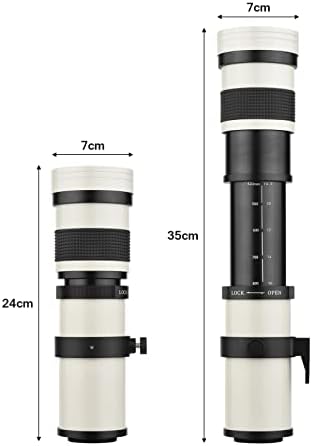 Câmera XIXIAN MF SUPER LENS LENTES DE ZOOM DE TELEO F/8.3-16 420-800mm Montagem T2 com anel de adaptador