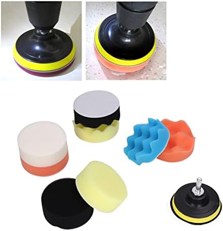 11pcs Lixando discos, 3in Cleansing Polishing Capacidade de polimento Polimento do kit de almofada,